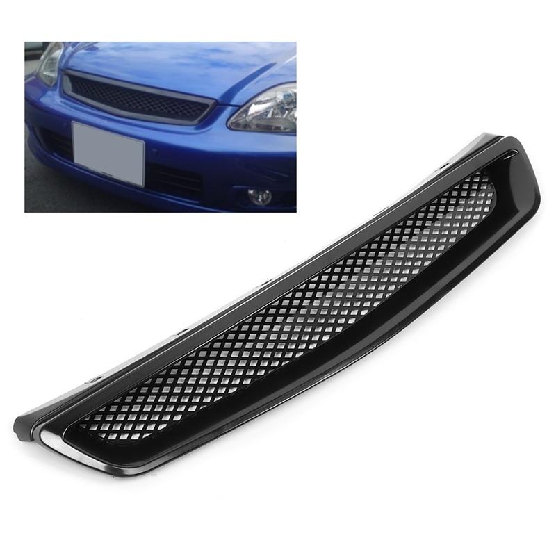 Griglia cofano anteriore Griglia per EK Stile JDM Type R Adatta per Honda Civic 1999 ‑ 2000