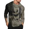Halloween Print Raglan Sleeve Men's Long Sleeve Top