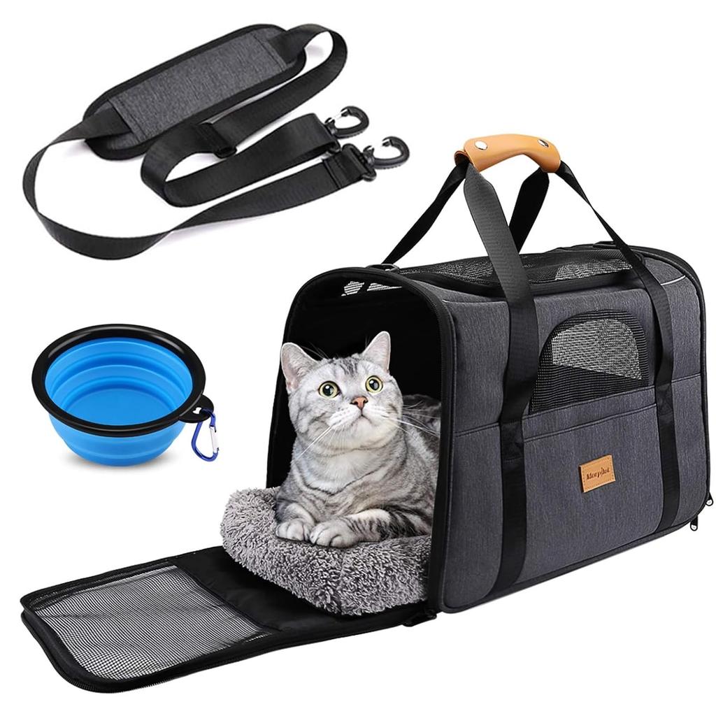 Morpilot Pet Cat Carrier Shoulder Bag for Medium and Large Small and Perfect for Hospital and Disaster Evacuation Cat and Cat Medium Carrier, Bag,