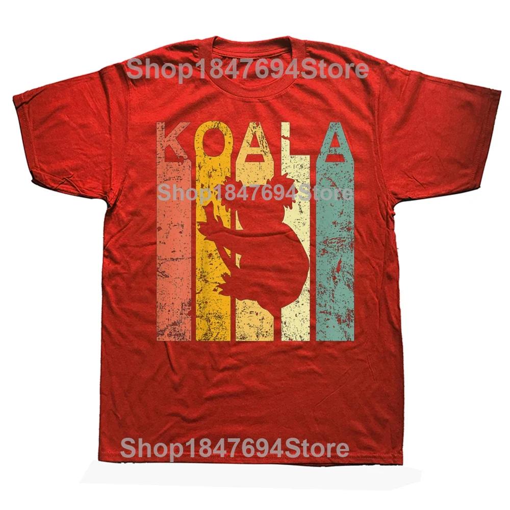 Funny Retro Vintage Koala Bear T Shirts Summer Style Graphic Cotton Streetwear Short Sleeve Birthday Gifts Tshirt Mens Clothing S