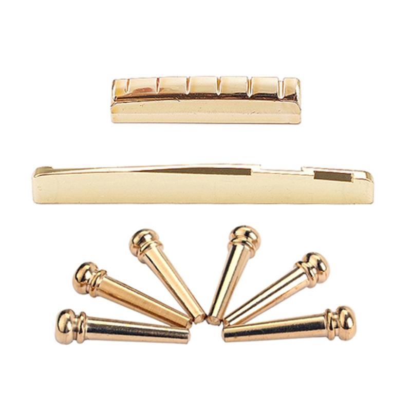 Golden Guitar Bridge Nut Saddle Classical Guitar Musical Instrument Accessories