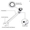 Flexible Head Ratchet Wrench Set, Metric, Chrome Vanadium Steel Combination Wrench Wrench Set Hardware Hand Tools Amagi