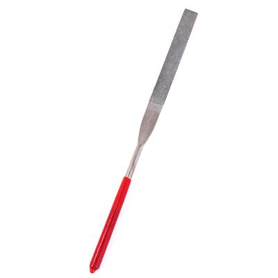 1 Pièce 180mm de Long Outil de Meulage Lime Diamantée Plate pour Artisanat Artistique Ton Rouge Argenté