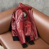 Mens Waxed Full Grain Leather Jacket Indian Flight Short Bomber Vintage Fashion Coat