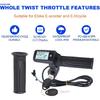 Full Twist Throttle, 8 Pin EBike Throttle 36V/48/60V Universal with 3 Speed Adjustment, LCD Speed Display, Key Switch, Electric Scooter Twist Grip