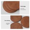Changbaosen Vintage Faux Leather Coaster