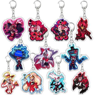 Anime για Hazbin Hotel Angel Dust Alastor Husk Charlie Morningstar Vaggie Ακρυλικό Μπρελόκ Κρεμαστό Σακιδίου Δαχτυλίδι Κλειδιών Διακόσμηση