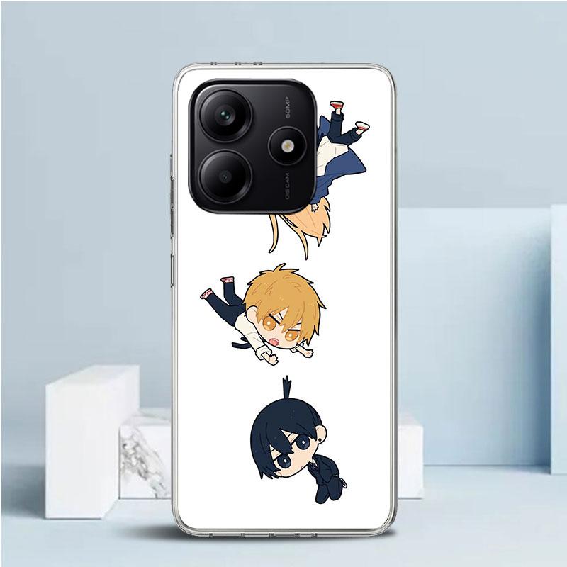 C-Chainsaw Mans Cute Phone Case For Xiaomi Redmi Note 15 14 14S 13 12S 12 Pro Plus 11S 11 11T 11E 10S 10 + Soft TPU Back Cover R