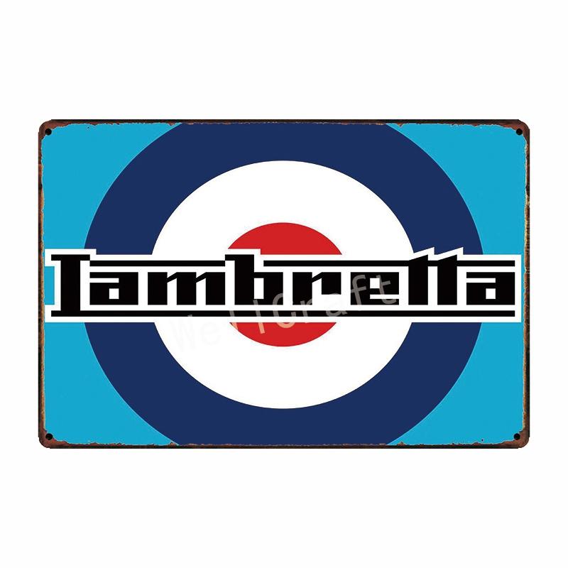 [ WellCraft ] Lambretta Motor Tin Sign Home Wall Plaque Painting Store Decor 20*30 CM FG-204