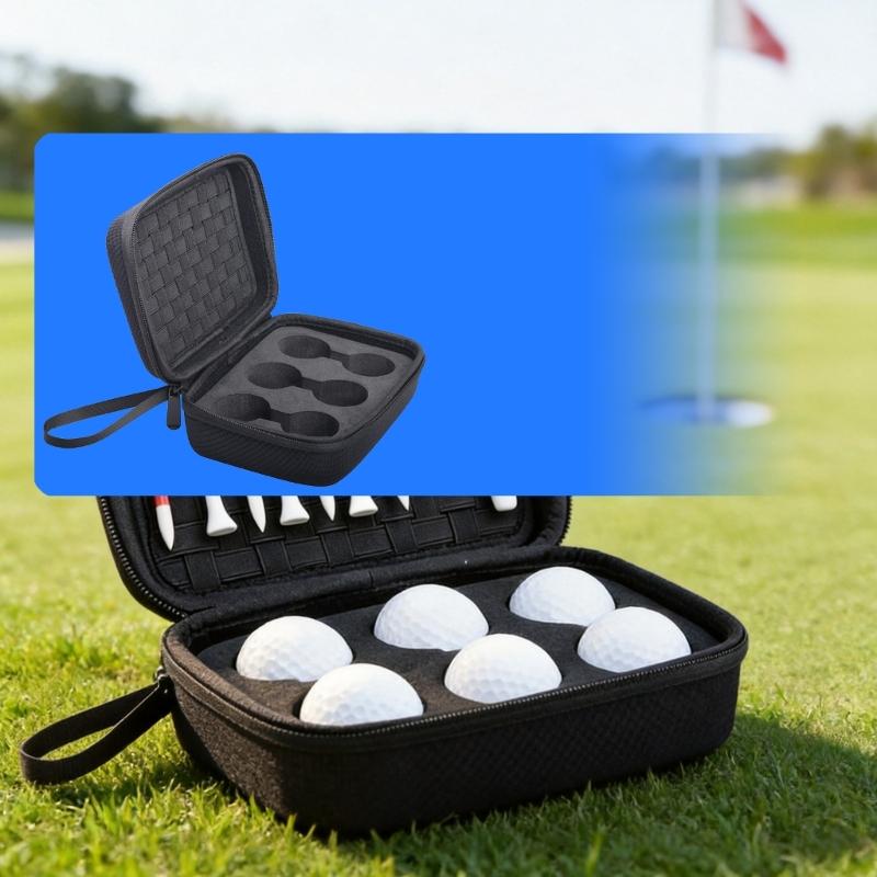 Compact Golf Ball Holder Case for Golfers, Structured Golf Storage Organizer for Practice Days, Course Travel, and Bag Organization