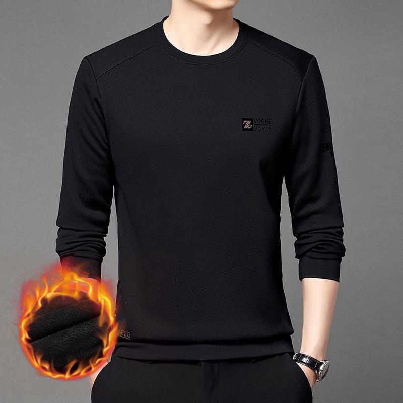 

Мужской зимний флисовый свитшот с длинным рукавом и круглым вырезом - Однотонный, Теплый, Высококачественный. 170/L [115-130 lbs]