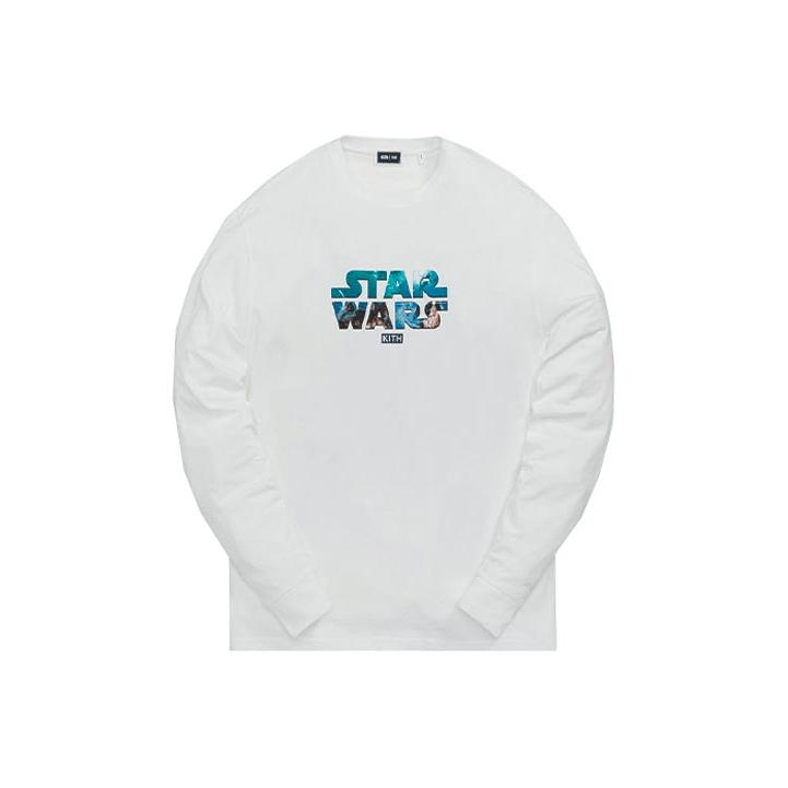 Kith X Star Wars Highlight Long Sleeve Tee Men Tops White KHM030196-101 M