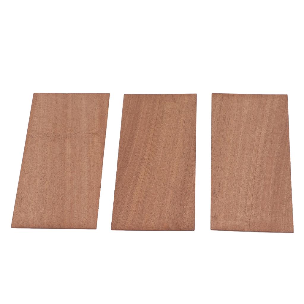3PCS Guitar Veneer 188x98x2mm Sapele Wood Guitar Headplate Head Veneer for Repairment