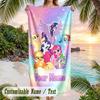 My Little Pony Beach Towel, Personalized Custom Text, Quick Dry Soft Large Towel For Swimming Pool Travel