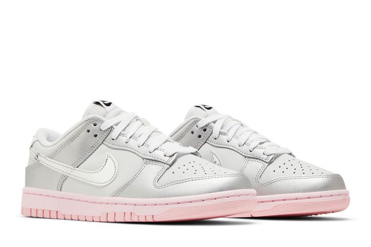 Nike Dunk Low LX Metalická stříbrná Růžová pěna (Ženy)
