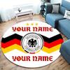 German Football Crest Custom Name Round Area Rug Carpet Rug For Living Room Bedroom Sofa Playroom Decor Nonslip Floor Mat
