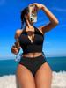2024 Sanya Sexy Solid Lace-Up Halter Bikini Women's Swimsuit Hot Style