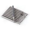 2Mm Single Flute Bits, 10pcs/Set Tungsten Carbide End Mill 1/8'' Shank Milling Cutter Single Flute Spiral Bit CNC Rotary Burrs Kit