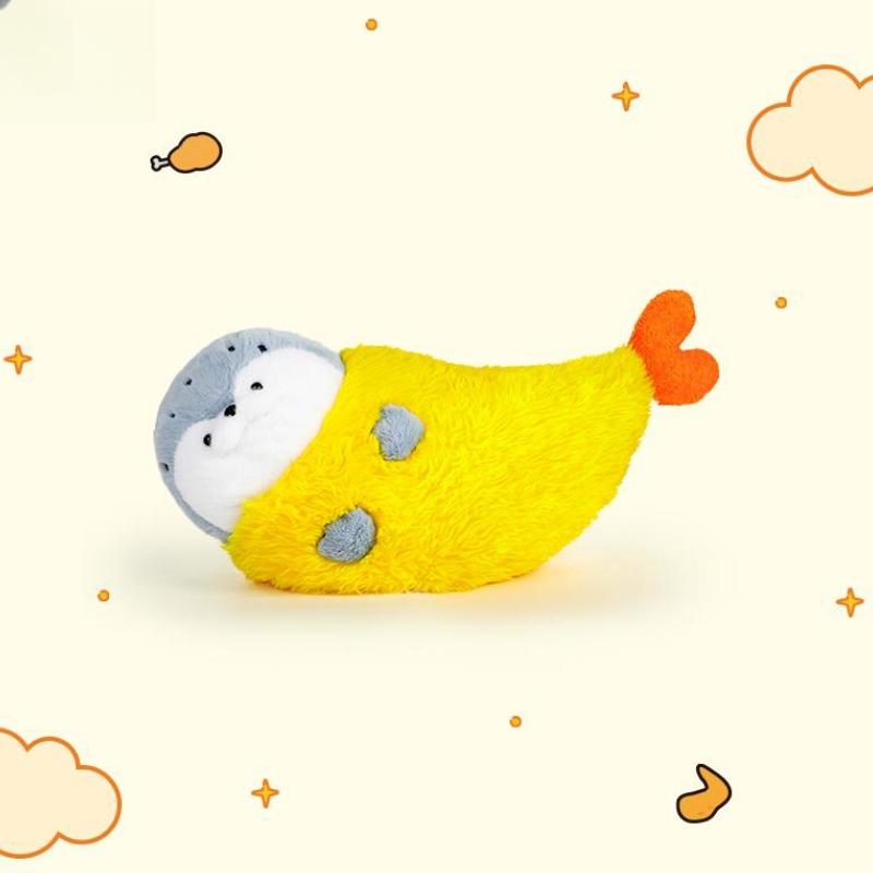 70cm Seal Plush Toy Soft Stuffed Animal Chubby Fried Shrimp Sushi Seal Pillow Home Decro Kawaii Peluche Children Birthday Gift
