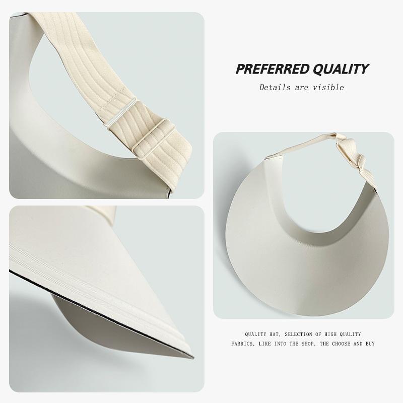 Women's summer outdoor sun protection hat, UV-resistant, wide-brimmed, seamless, one-piece, open-top ice silk hat