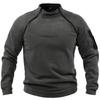 Windproof Fleece Men's Sweatshirts Outdoor Sportwear Jacket Standing Collar Solid Color Pullover Male Thick Casual Tops