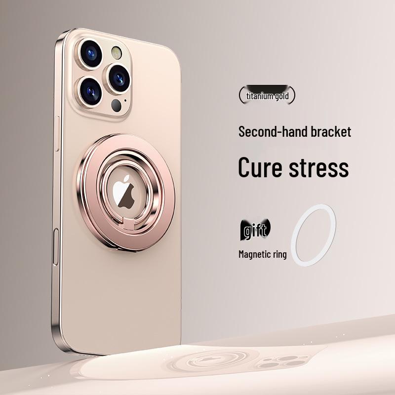 Advanced 360° Rotating Magnetic Phone Holder with Double Ring Damping and Finger Ring Buckle