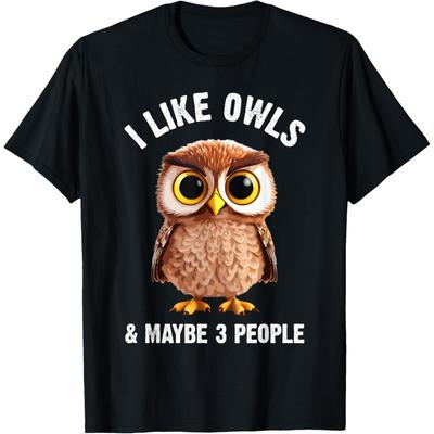 Fajny wzór sowy dla mężczyzn, kobiet, dzieci, ptak, opiekun zwierząt, miłośnik sów, T-shirt