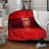 Arsenal Football Club Crest Flannel Blanket, Soft Polyester, Modern Design, All-Season for Camping, Travel, Gifts for Holidays or Birthdays