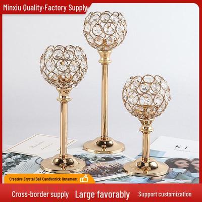 Creative Crystal Ball Candlestick Ornament - Party Wedding Candlelight Dinner Decorations