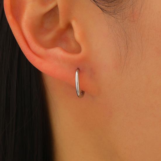 3 Paires de Boucles d'Oreilles Créoles Rondes Boucles d'Oreilles Mode Classiques avec Fermoir à Ressort Bijoux Polyvalents Empilables pour Femmes