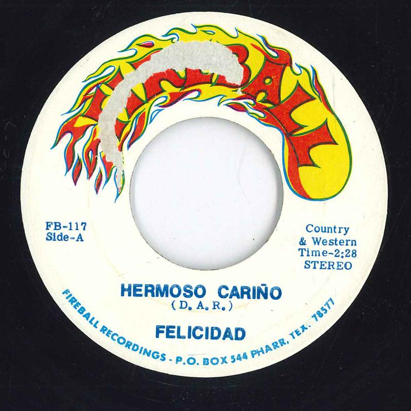 

7inch Record FELICIDAD - Hermoso Carino FB117 FIREBALL US Latin Used