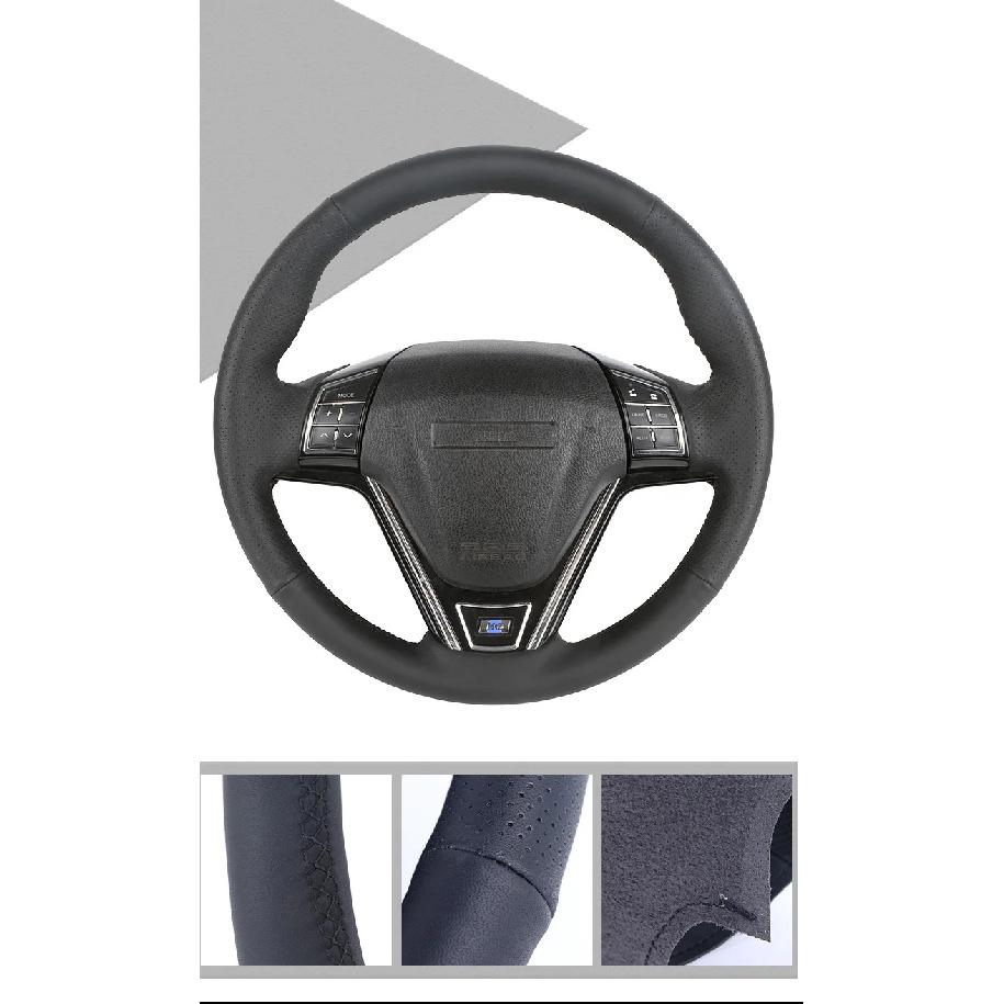 DIY Black Leather Hand-stitched Car Steering Wheel Cover For Ford Focus 2 2005-2011 (3-Spoke)