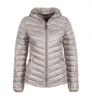 Down Coat Zipper Closure Beige