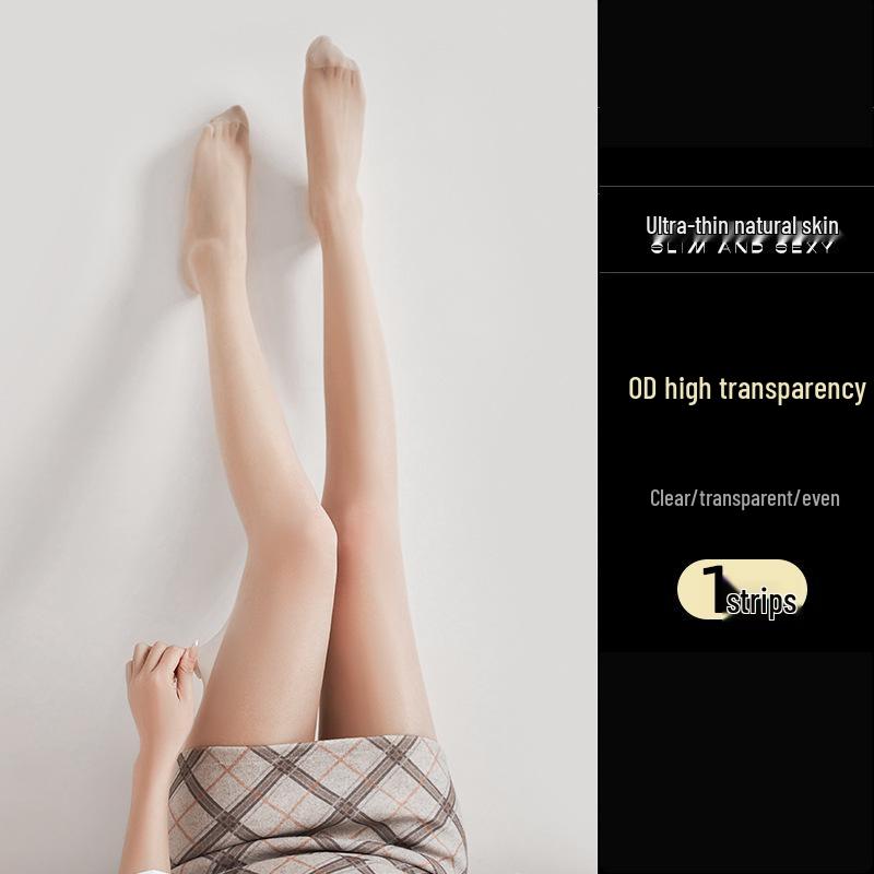 Women's 0D Anti-Snag Durable Sheer Black Stockings, Non-Slip and Sexy Pantyhose