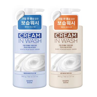 Cream-in Body Wash 900g (White Musk/Baby Powder)
