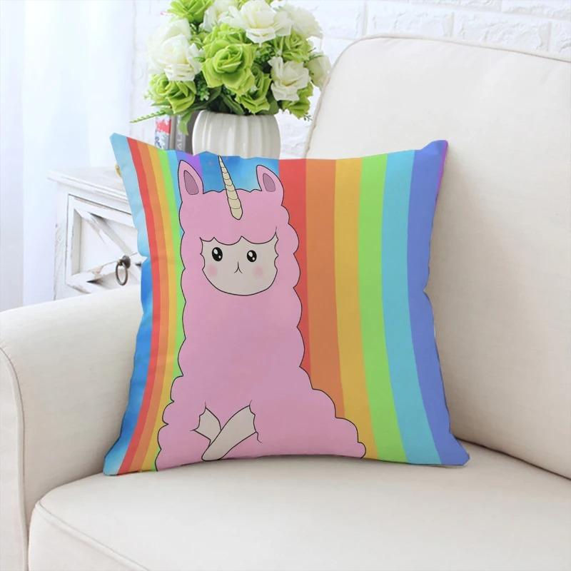Cute Cartoon Alpaca Pillowcase Car Ornaments Office Living Room Sofa Home Pillowcase