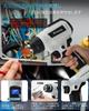 Rechargeable Heat Gun with Temperature Two Wind LCD and Temperature Compatible with Makita Includes 3 Versatile for DIY including shrinking and