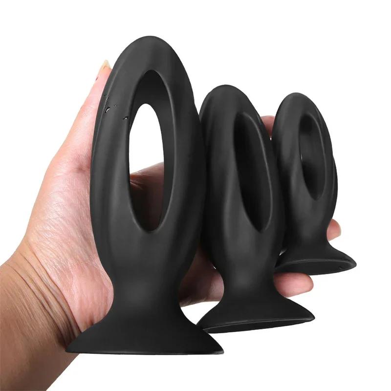 Wearable Silicone Anal Bead Butt Plug Prostate Massage Masturbation Sex Toys for Women Men Gay Adult Games Products 35/45/55 Mm