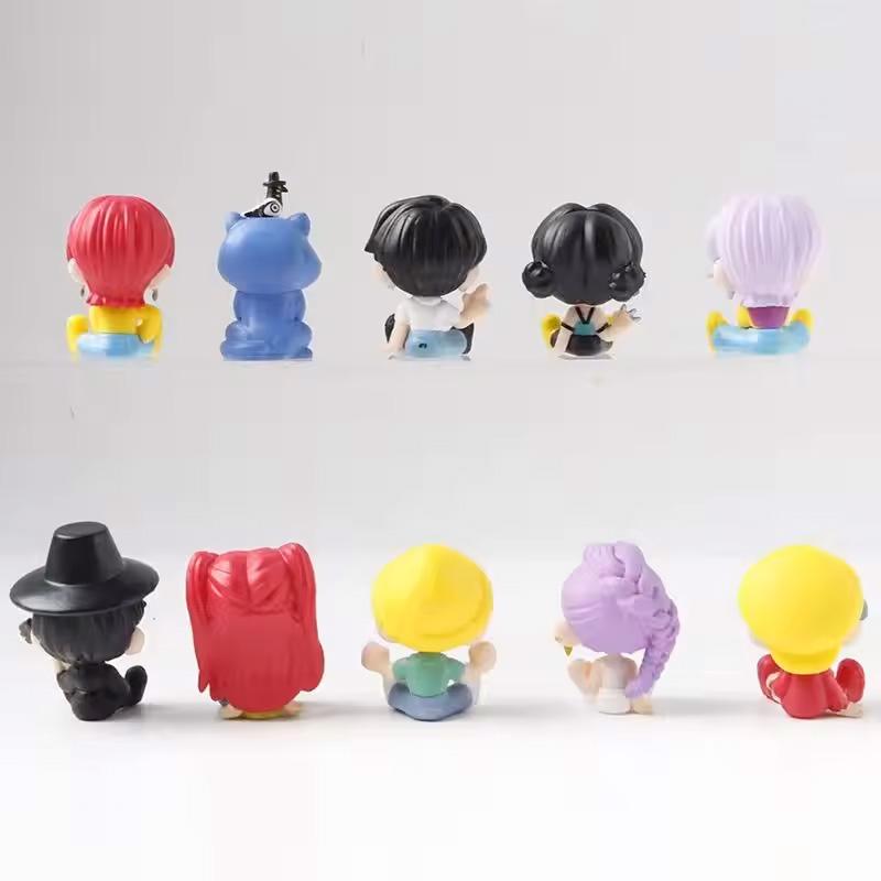 10pcs/Set Kpop Demon Hunters Action Figure Toy Derpys Tiger Rumi Mira Zoey Sussy Figurine Doll For Fans Christmas New Year Gift