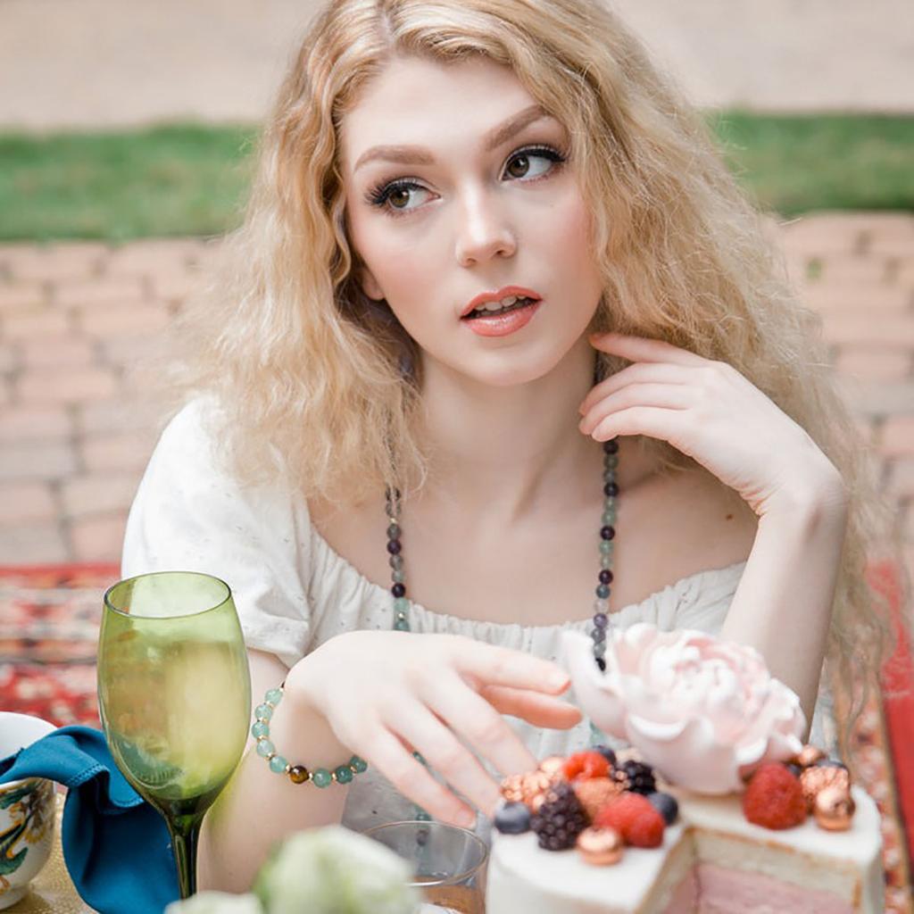 Festive Gifts Green Aventurine Tiger Eye Beaded Bracelet Natural Fashion Jewelry For Men Women Daily Wear Gift