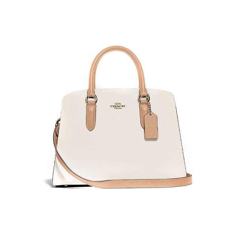 Coach Channing 32 Solid Color Leather Shoulder Bag Women handbags Khaki 76089-GDCAH Basic Set (Bag+Dust Bag)