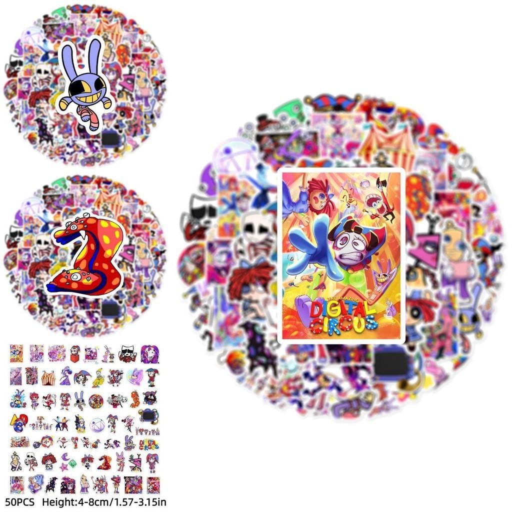 Erstaunlicher Digitaler Zirkus Cartoon Aufkleber 60 Stück Lustige und Einzigartige Designs Autoaufkleber