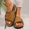 Fashion Female Shoes On Sale 2024 New Open Toe Women's Slippers Summer Rome Mixed Colors Outdoor Casual Beach Flat Large Size Slippers