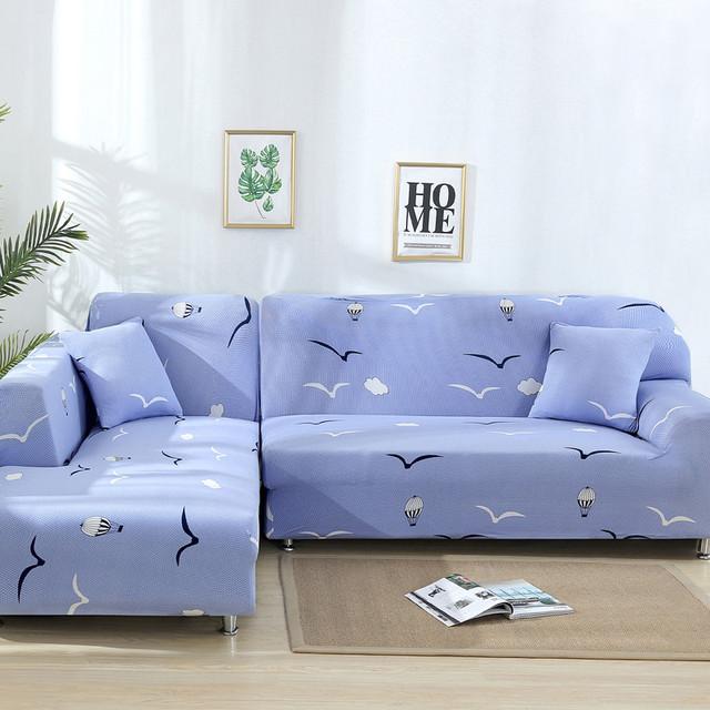 Geometric Corner Sofa Covers For Living Room Elastic Spandex Slipcovers Couch Cover Stretch Sofa Towel L Shape Need Buy 2pieces