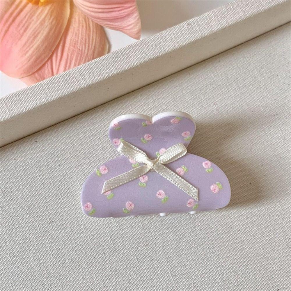 Plastic Cat Claw Clip Flower Bow Shark Clip Cute Bowknot Hair Claw  Ladies