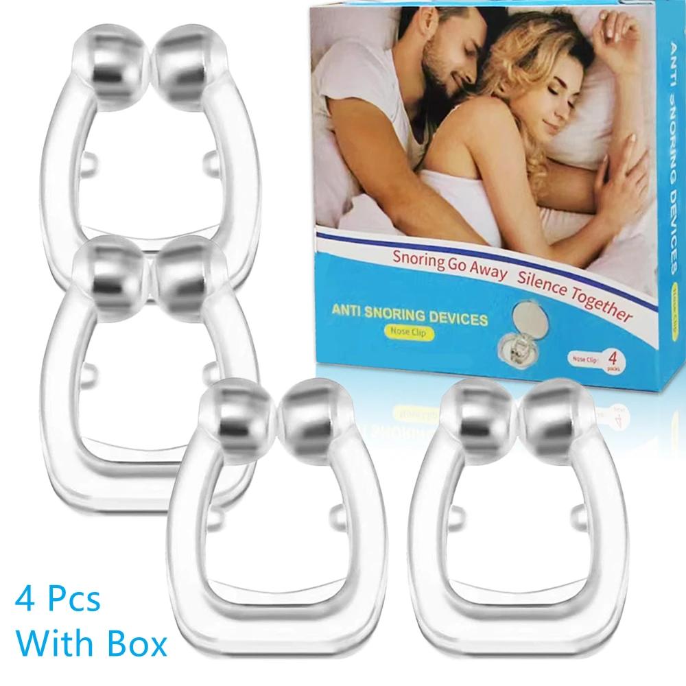 Silicone Magnetic Sleep Tray Sleeping Aid Apnea Guard Night Device with Case Snoring Solution Anti Snore Stop Snoring Nose Clip