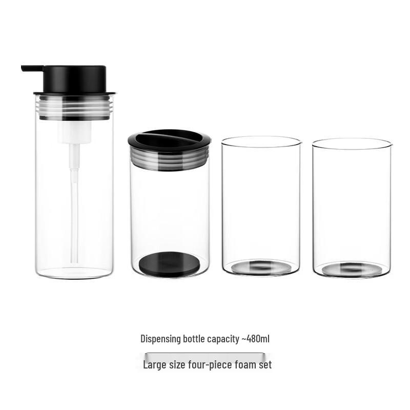 OIMG Glass Foaming Soap Dispenser Set