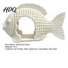 Aquarium Safe Cave 3D Printed Hollow Fish Shape Hideout Decor Breeding Tank Shelter Cave Betta Shrimp Ornament Decor for Landscape Snails