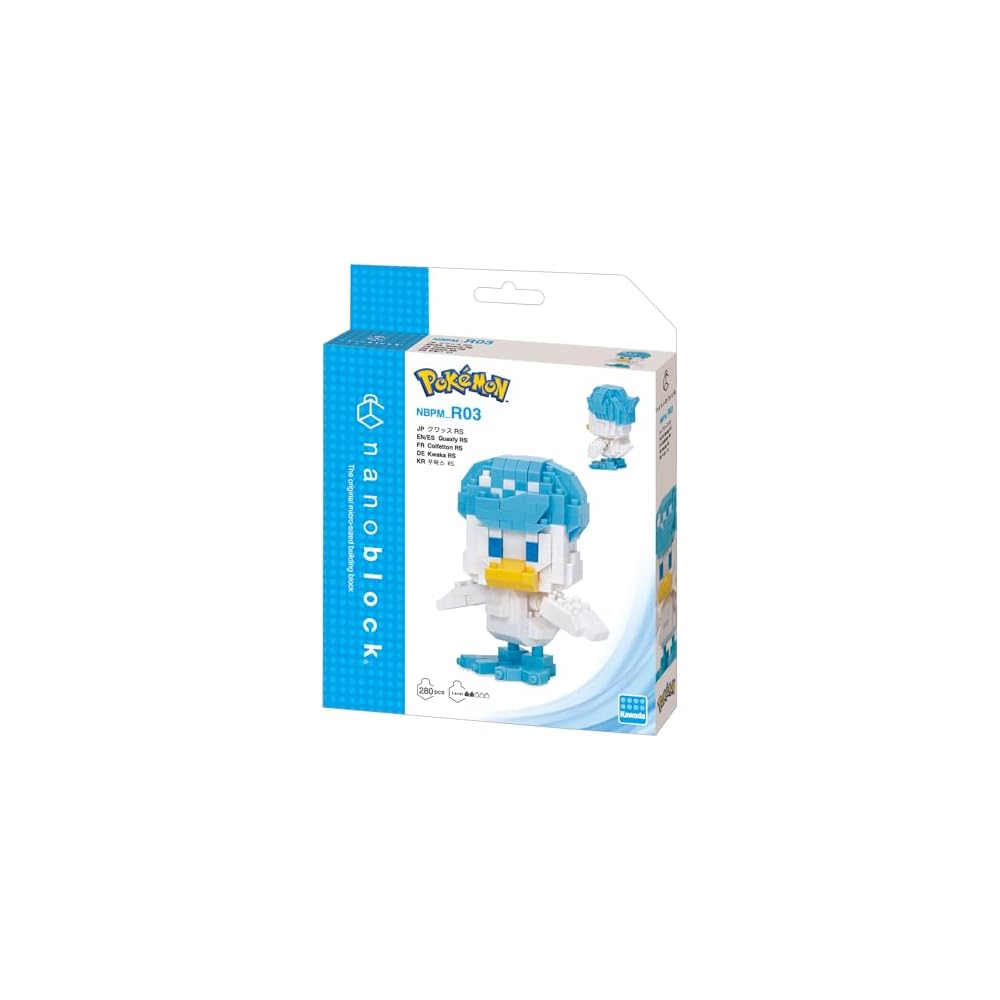 Kawada nanoblock Pocket Monster Quax 280 Pieces Building Set Ages 12 and Up