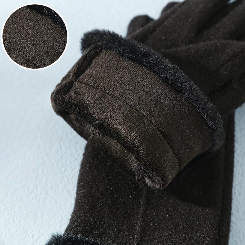Warm Gloves In Autumn and Winter Women's All In One In One Finger and Cashmere Like Students' Hand Protectors Anti Freezing and Cold Cycling.